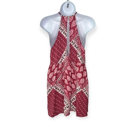 Show Me Your Mumu Womens S Red Wine Darcy Paisley Cloud Boho Tunic Dress - Picture 3 of 11